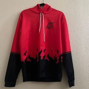 Red Naruto Black Flame Hoodie(New)